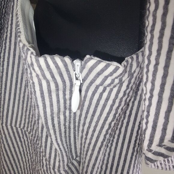 Banana Republic Nwot Seersucker One  Shoulder Shift Dress Size 4 - Picture 5 of 8